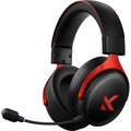 Mchose v9 pro wireless over-ear gaming headset (zwart rood, pc laptop playstation switch smartphone, 2.4g bluetooth wired type-c)
