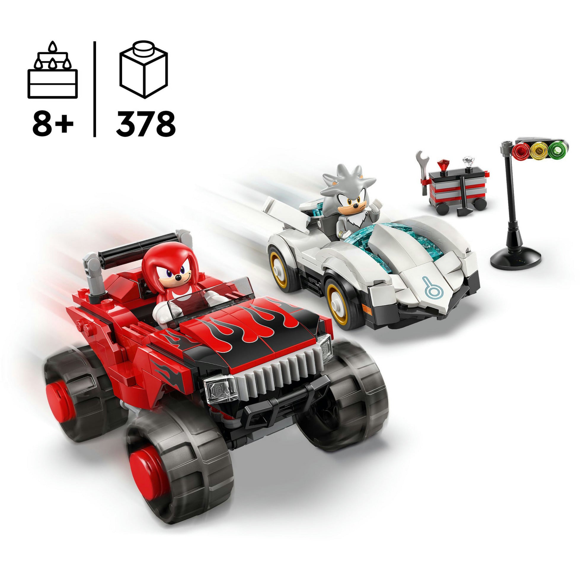 LEGO Sonic the Hedgehog 77118 Silvers Auto gegen Knuckles' Monstertruck