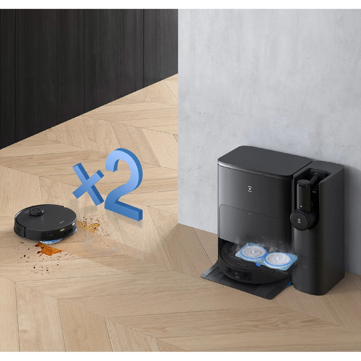 Ecovacs deebot t30s combo complete black robotstofzuiger (zwart)