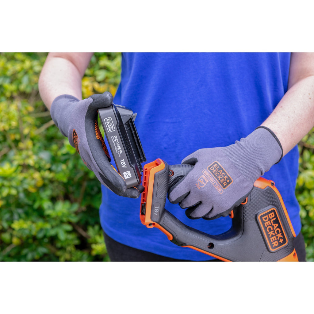 Black+decker 18v afs grastrimmer met accu (zwart oranje, 28 cm accu inbegrepen)