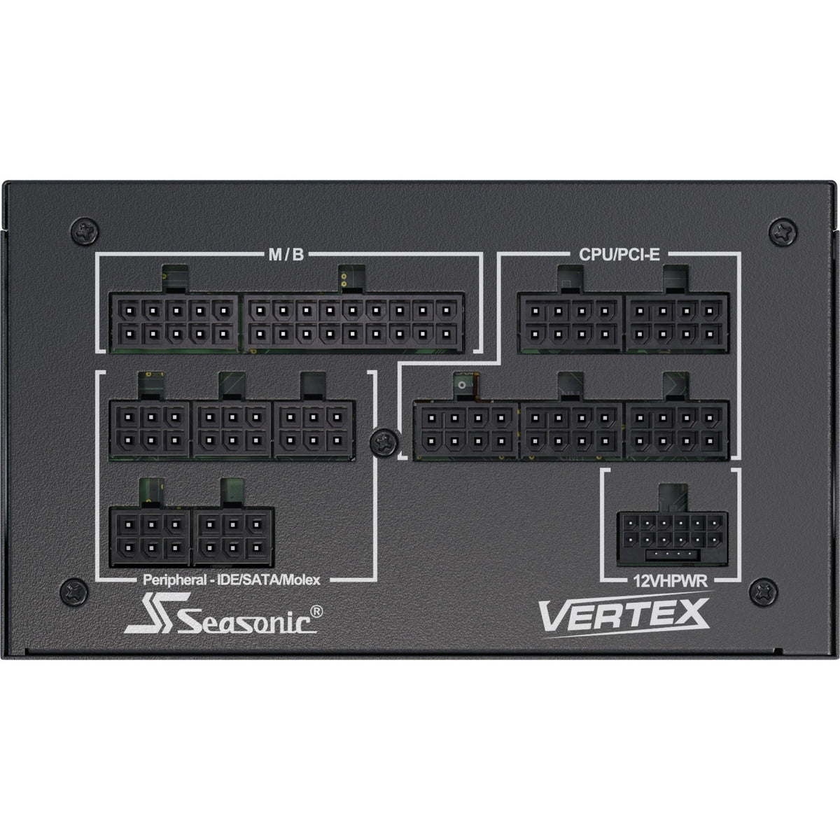 Seasonic vertex gx-1200 modulaire 1200 watt voeding (zwart, 1x 12v-2x6, 3x pcie)