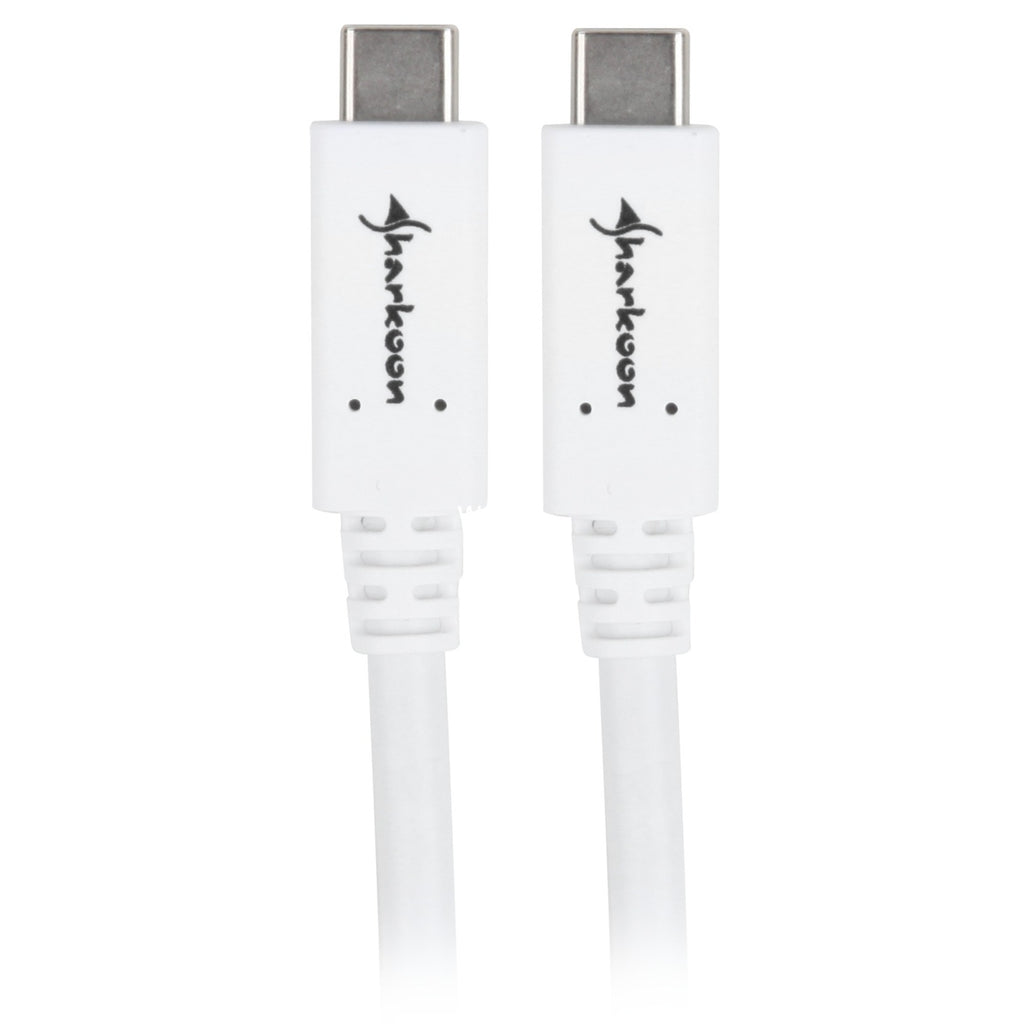 Sharkoon usb-c 3.2 > usb-c kabel (wit, 1 meter)