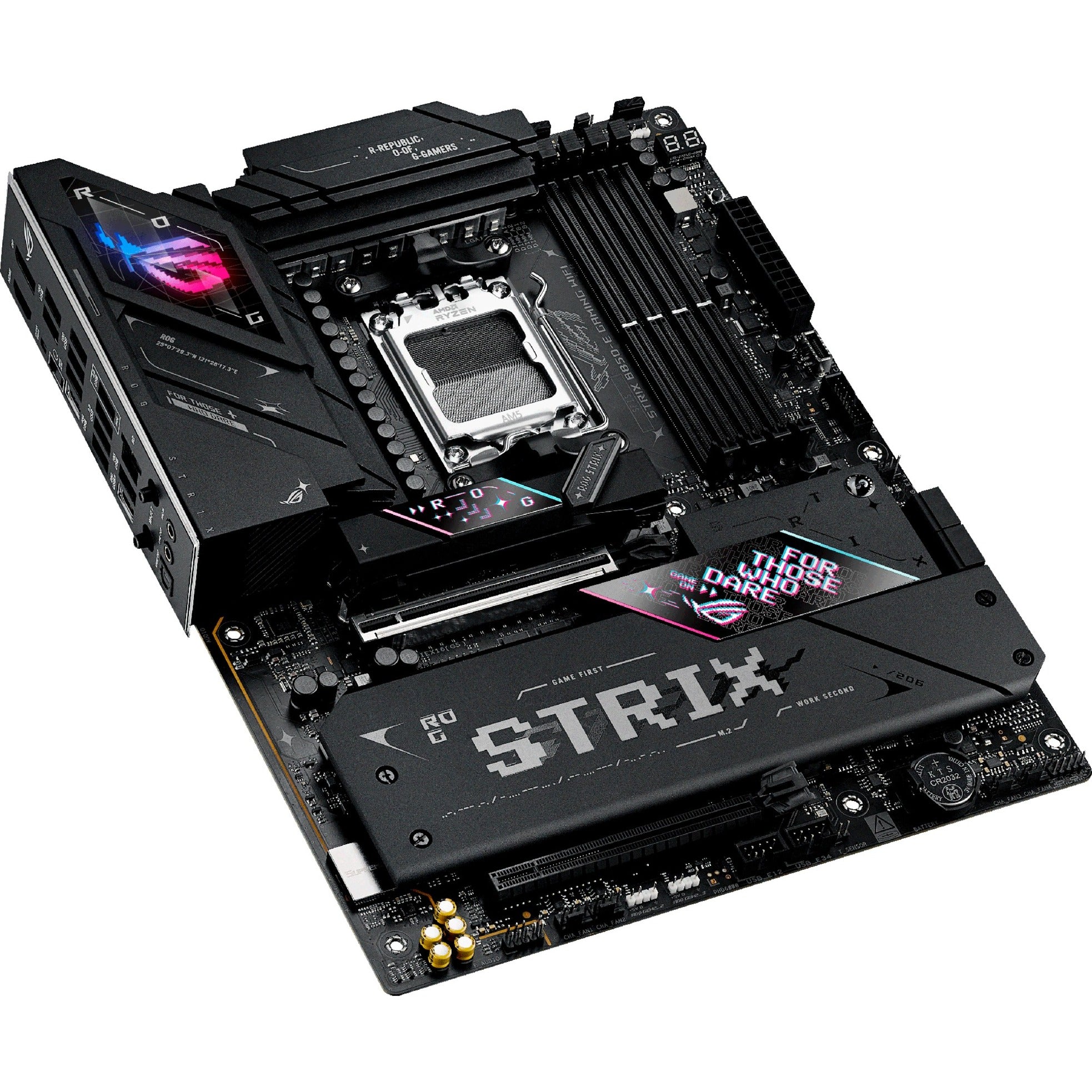 Asus rog strix b850-e gaming wifi socket am5 moederbord (zwart, raid, 5gb-lan, wi-fi 7, bt, sound, atx)