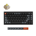 Keychron v1 ultra 8k wireless custom mechanical keyboard (zwart, us lay-out (qwerty), silk pom banana, 75%, rgb, hot swap, 2.4 ghz | bluetooth 5.3 | usb-c)