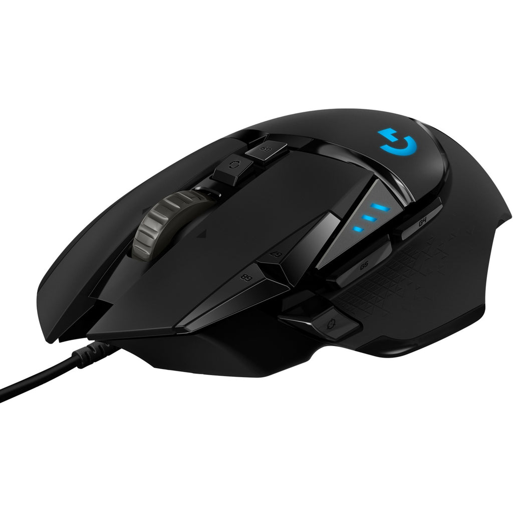 Logitech g502 hero high performance gaming mouse (zwart, 100 - 25.600 dpi, rgb leds)