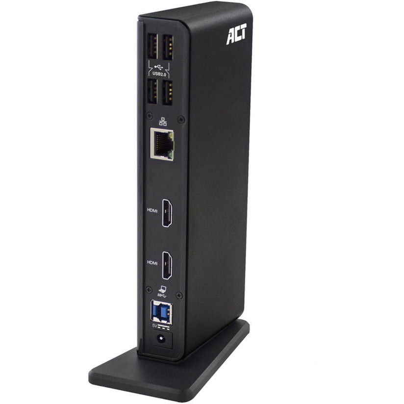 Act connectivity usb-c of usb-a dual monitor docking station (zwart)