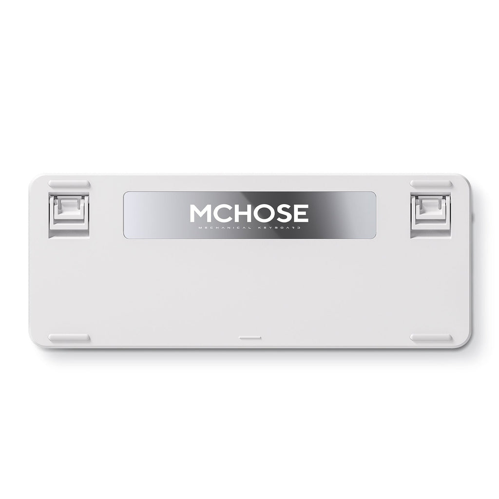 Mchose x75 v2 blue icy creamsicle custom mechanical keyboard (wit, us lay-out (qwerty), kailh box icy creamsicle, 75%, rgb, hot swap, double-shot pbt, draadloos | bluetooth | usb-c)