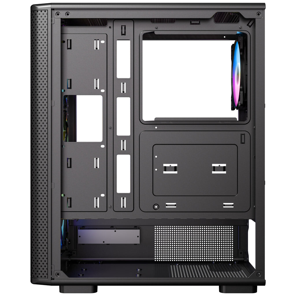 Antec vx310 argb midi tower behuizing (zwart | 3x usb-a | tempered glass)