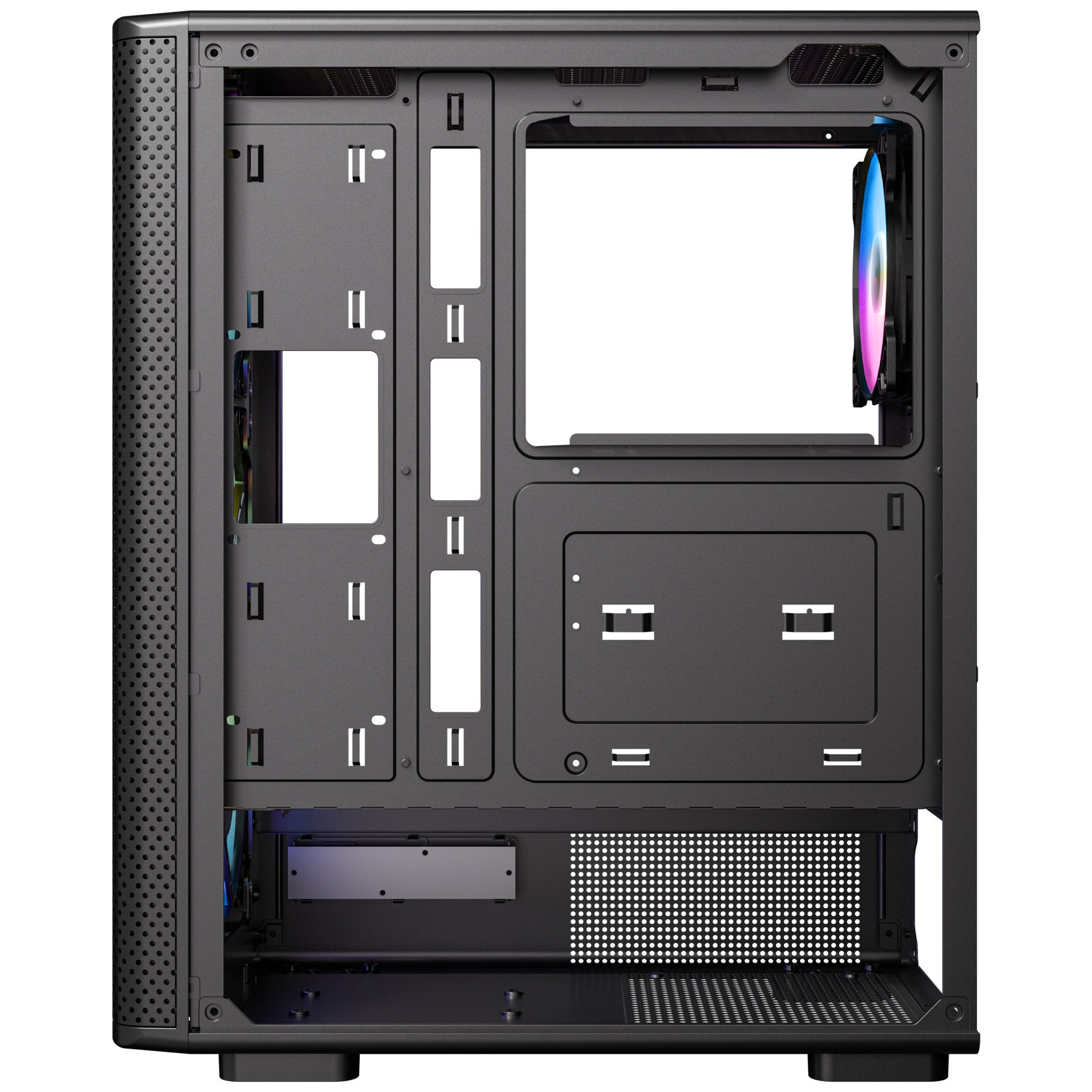 Antec vx310 argb midi tower behuizing (zwart | 3x usb-a | tempered glass)