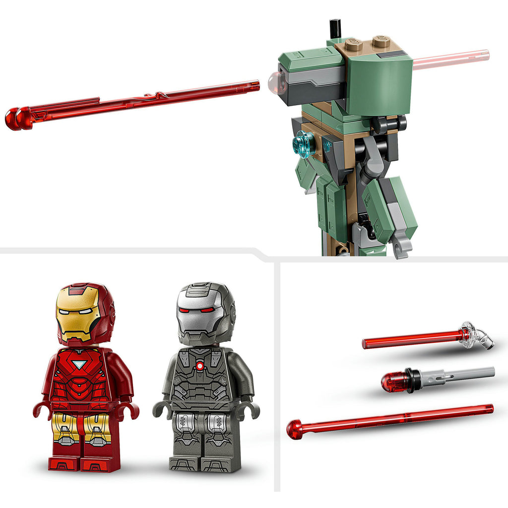Lego marvel - iron man en war machine vs. hammer drones constructiespeelgoed (76320)