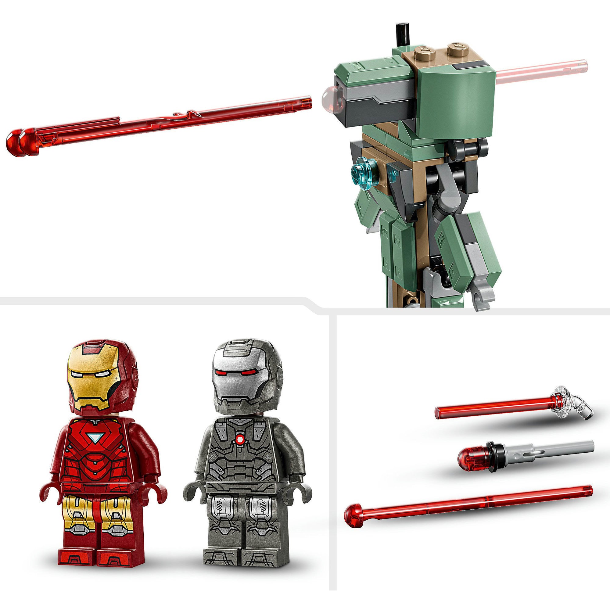 Lego marvel - iron man en war machine vs. hammer drones constructiespeelgoed (76320)