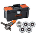 Black+decker beg220ka5-qs 900w 125mm haakse slijper met accessoires (oranje zwart)