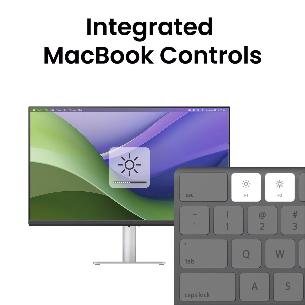 Benq ma270up voor macbook 27 4k ultra hd monitor (zilver, 2x hdmi, 2x usb-c, 2x usb-a)