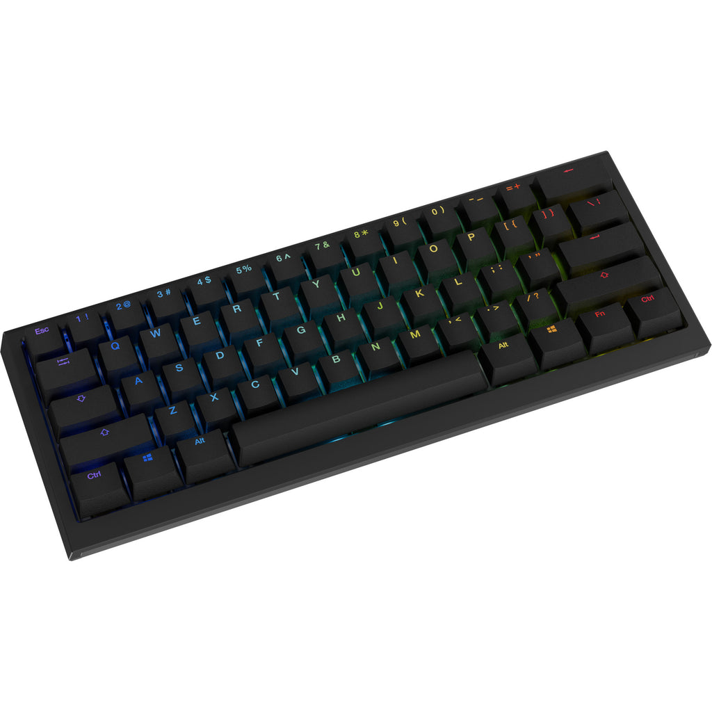 Ducky one x mini wireless rgb mechanisch toetsenbord (zwart, us lay-out (qwerty), inductive, 60%, hot-swappable, pbt, 2.4 ghz | bluetooth | usb-c)