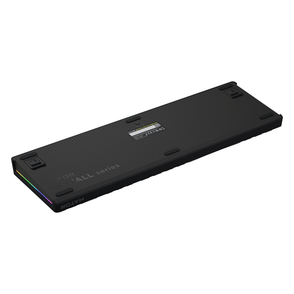 Hator skyfall pro wireless rgb mechanisch gaming toetsenbord (zwart, us lay-out (qwerty), hator aurum vanilla silent, 100%, rgb, double-shot pbt, hot-swap, 2.4ghz bluetooth usb-c)
