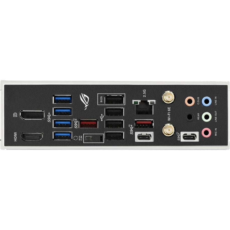 Asus rog strix b650e-f gaming wifi socket am5 moederbord (zwart, raid, 2.5 gb-lan, wi-fi 6e, bt 5.2, sound, atx)
