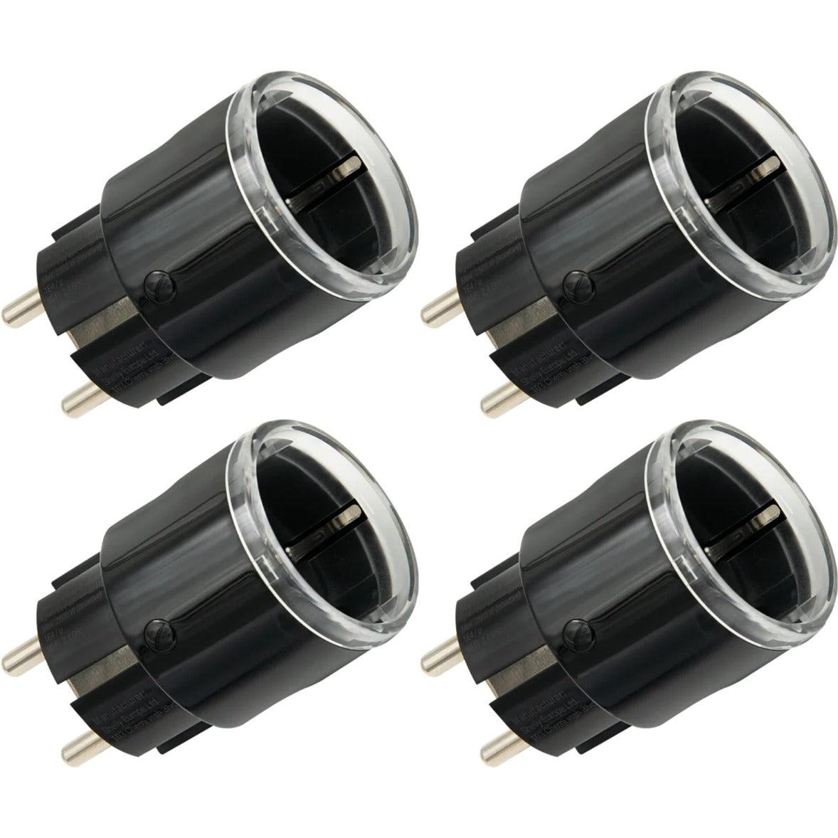 Shelly plug s gen3 slimme wifi, 4 stuks stekker (zwart, matter, wifi, bluetooth)