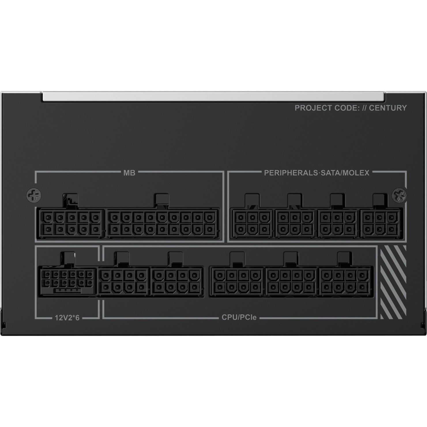 Montech century ii modulaire 1200 watt voeding (zilver, 1x 12v-2x6, 6x pcie)