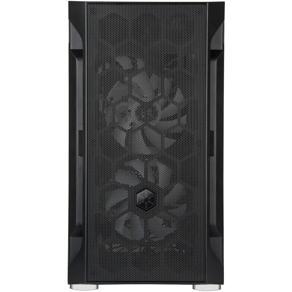 Silverstone sst-fah1mb-pro midi tower behuizing (zwart | 3x usb-a | rgb | tempered glass)