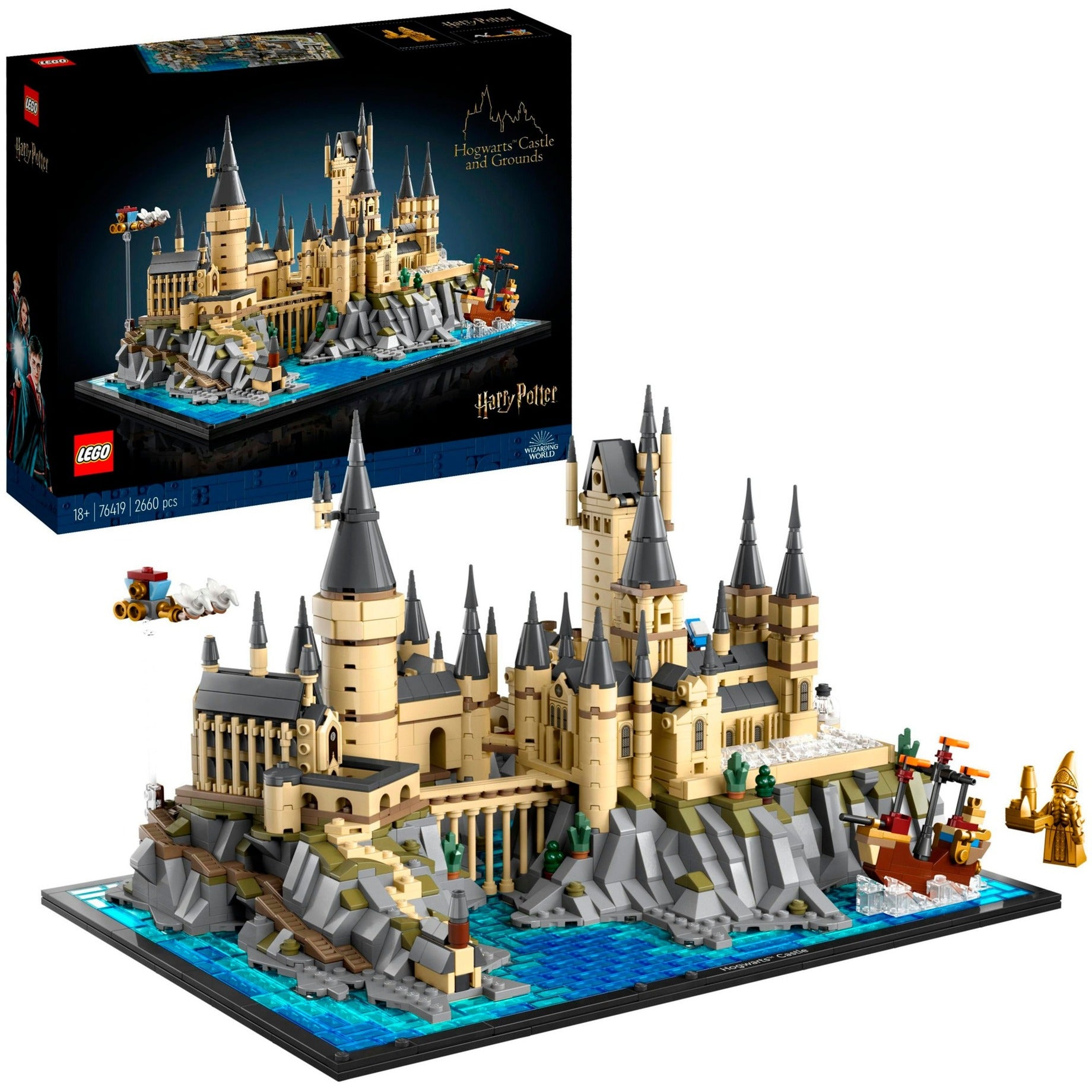 Lego harry potter - kasteel zweinstein en terrein constructiespeelgoed (76419)