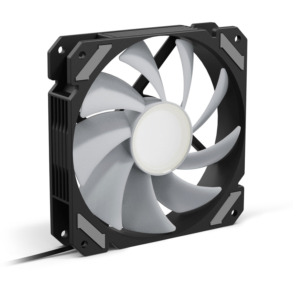 Sharkoon shark mirror rgb pwm case fan (zwart, 120 x 120 x 25 mm)