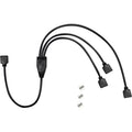 Inter-tech rgb verdeler 3-voudig splitterkabel (zwart)