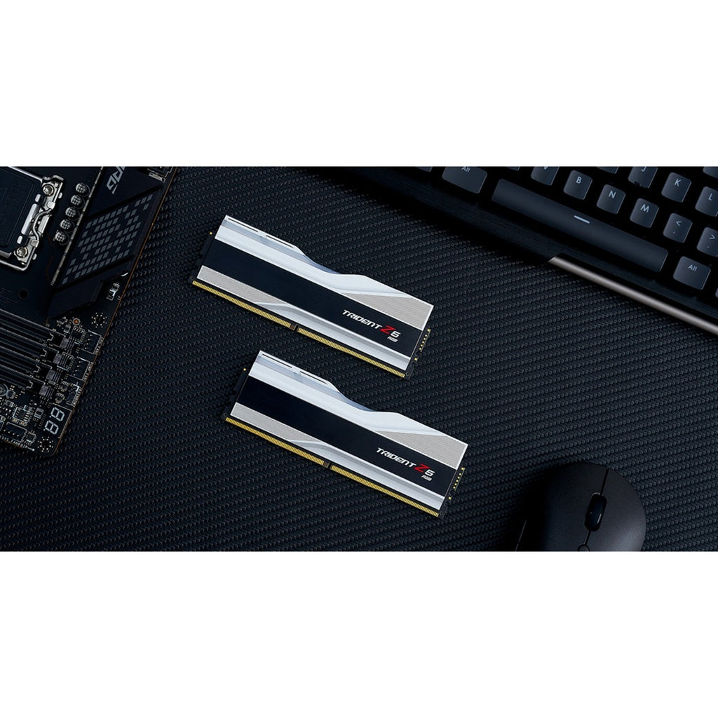 G.skill trident z5 rgb 32 gb ddr5-6400 (2x 16 gb) werkgeheugen (zilver, f5-6400j3239g16gx2-tz5rs, xmp 3.0)