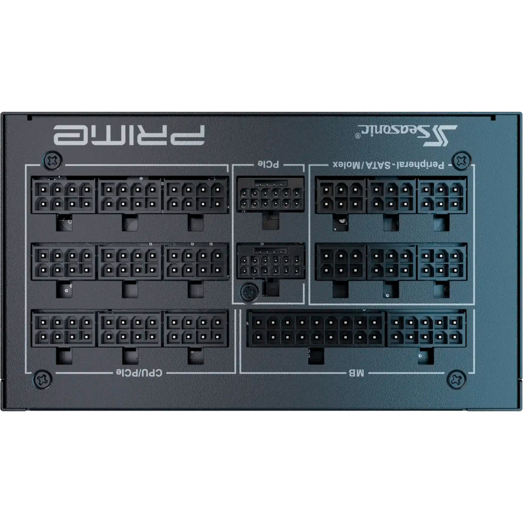 Seasonic prime tx-1600 modulaire 1600 watt voeding (zwart, 2x 12v-2x6, 6x pcie)