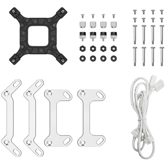 Deepcool lt240 argb waterkoeling (wit, 4-pins pwm fan-connector)