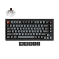 Keychron v1w-d3 8k qmk wired custom mechanical keyboard (zwart, us lay-out (qwerty), super brown, 75%, rgb leds, double-shot pbt, hot swap, 8k, knop)