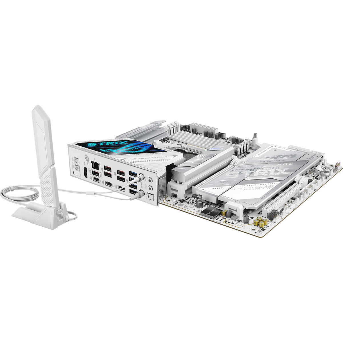 Asus rog strix x870e-a gaming wifi7 neo socket am5 moederbord (wit, raid, 5 gb-lan, wi-fi 7, bt 5.4, sound, atx)