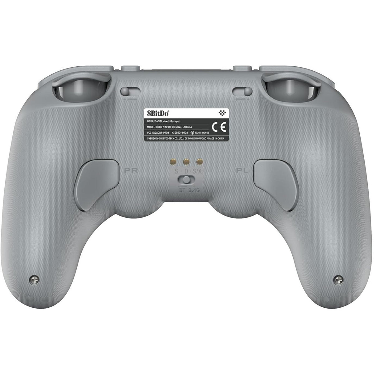 8bitdo pro 3 bluetooth gamepad (grijs zwart, switch 1 2, pc, android, 2.4 ghz bluetooth usb)