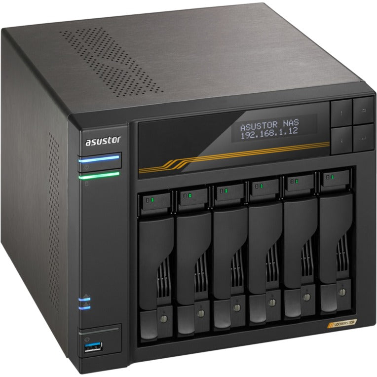 Asustor lockerstor 6 as6806t nas (zwart)