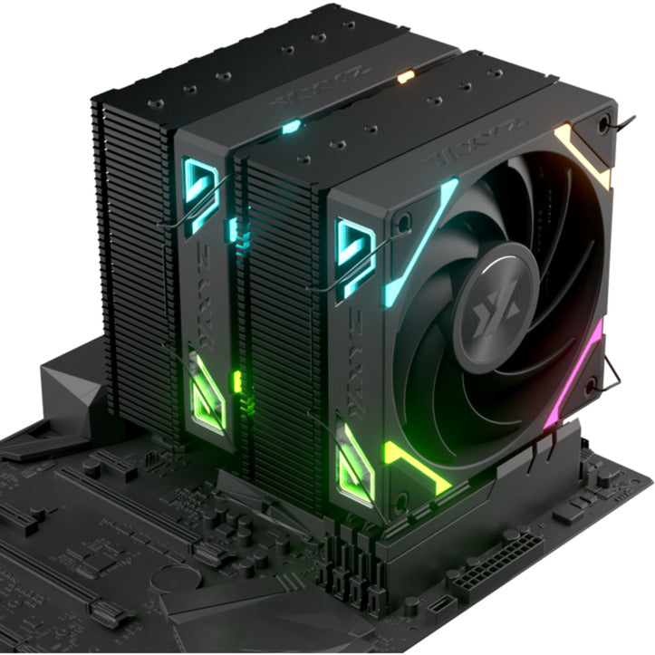 Xyz pc gear thermax 6 duo rgb cpu-koeler (zwart, argb, pwm)