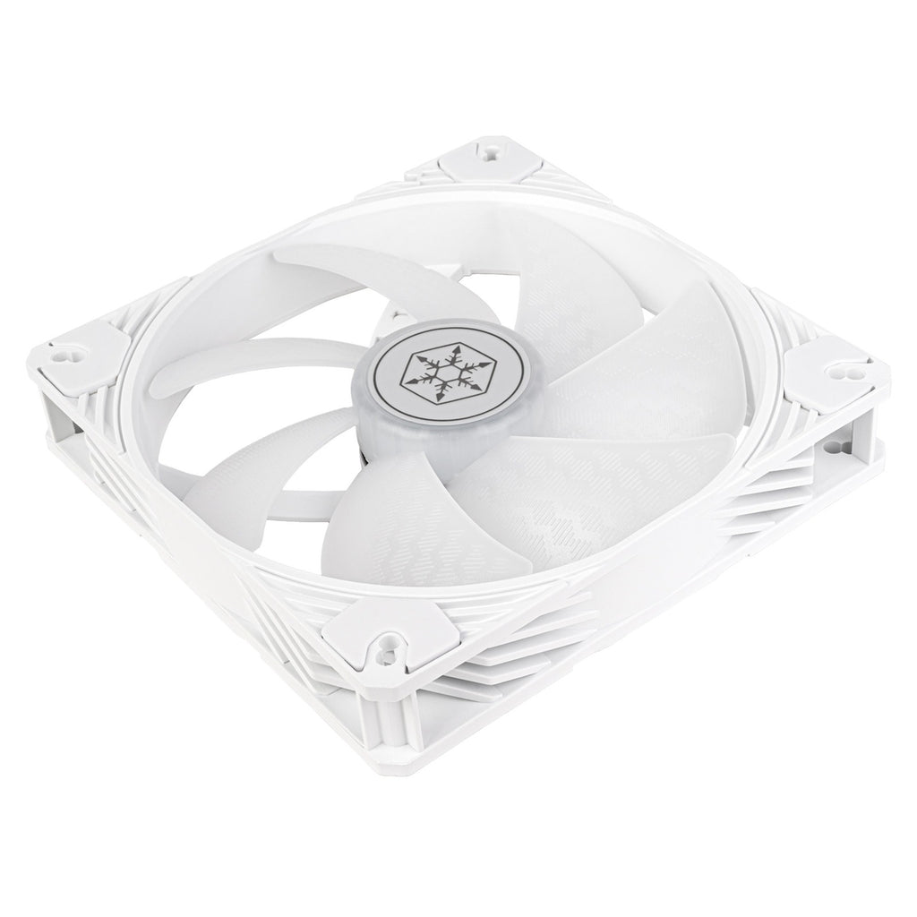 Silverstone shark force 140 argb case fan (wit, 140 x 140 x 25 mm, pwm, 4-1 pin argb (5v led))