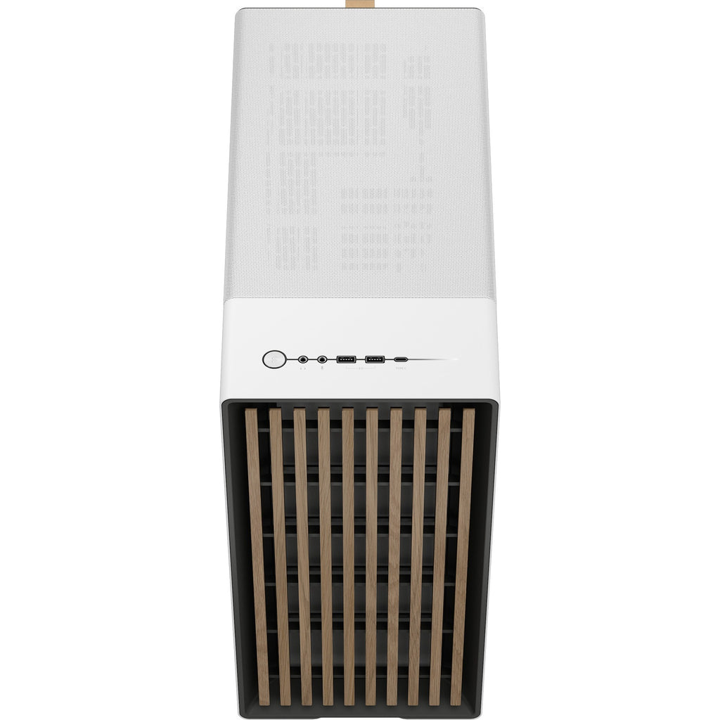 Fractal design north midi tower behuizing (wit houtkleur | 2x usb-a | 1x usb-c)