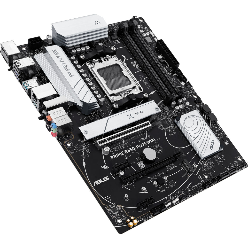 Asus prime b650-plus wifi socket am5 moederbord (zwart zilver, raid, 2.5gb-lan, wi-fi 6e, bt 5.3, sound, atx)