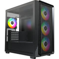 Montech x5m midi tower behuizing (zwart | 2x usb-a | 1x usb-c | rgb | tempered glass)