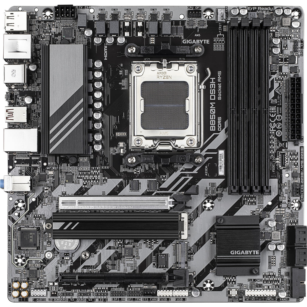 Gigabyte b850m ds3h socket am5 moederbord (raid, 2,5gb-lan, sound, µatx)