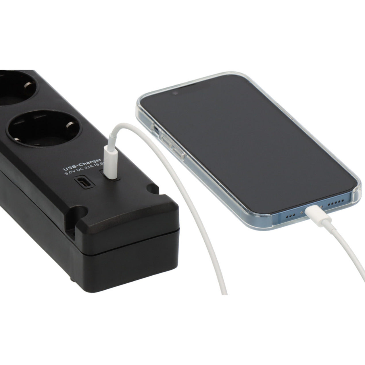 Brennenstuhl bremounta stekkerdoos 5-voudig met 2 usb c-laadcontactdozen stekkerdoos (zwart, 2x usb c)