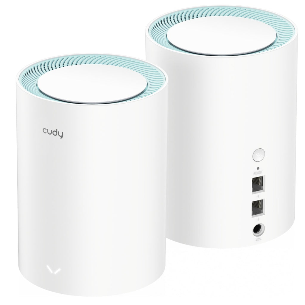 Cudy ac1200 gigabit mesh wi-fi system (2-pack) mesh router (wit)