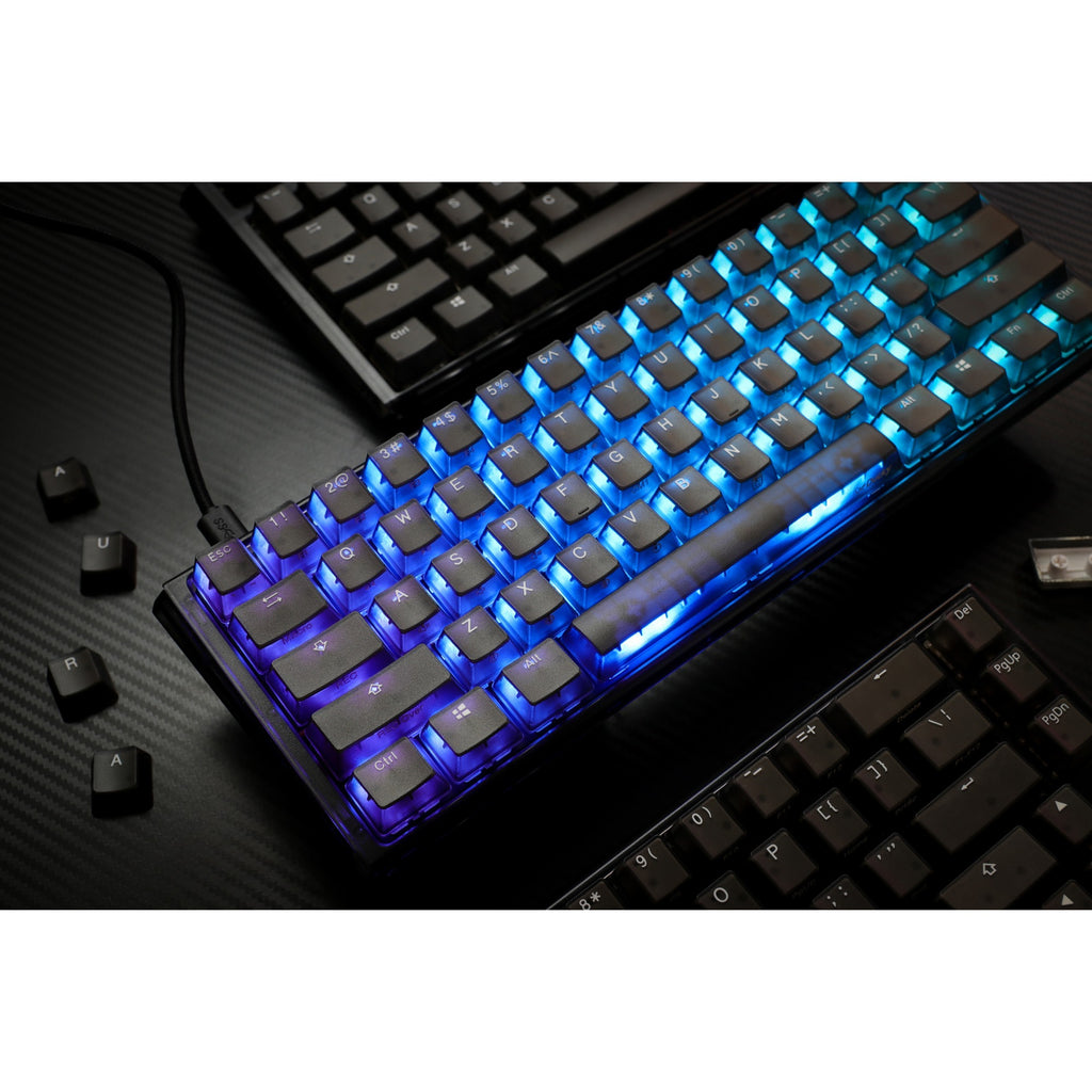 Ducky one 3 mini aura rgb mechanisch toetsenbord (zwart, us lay-out (qwerty), cherry mx brown, 60%, abs double shot, hot swap)