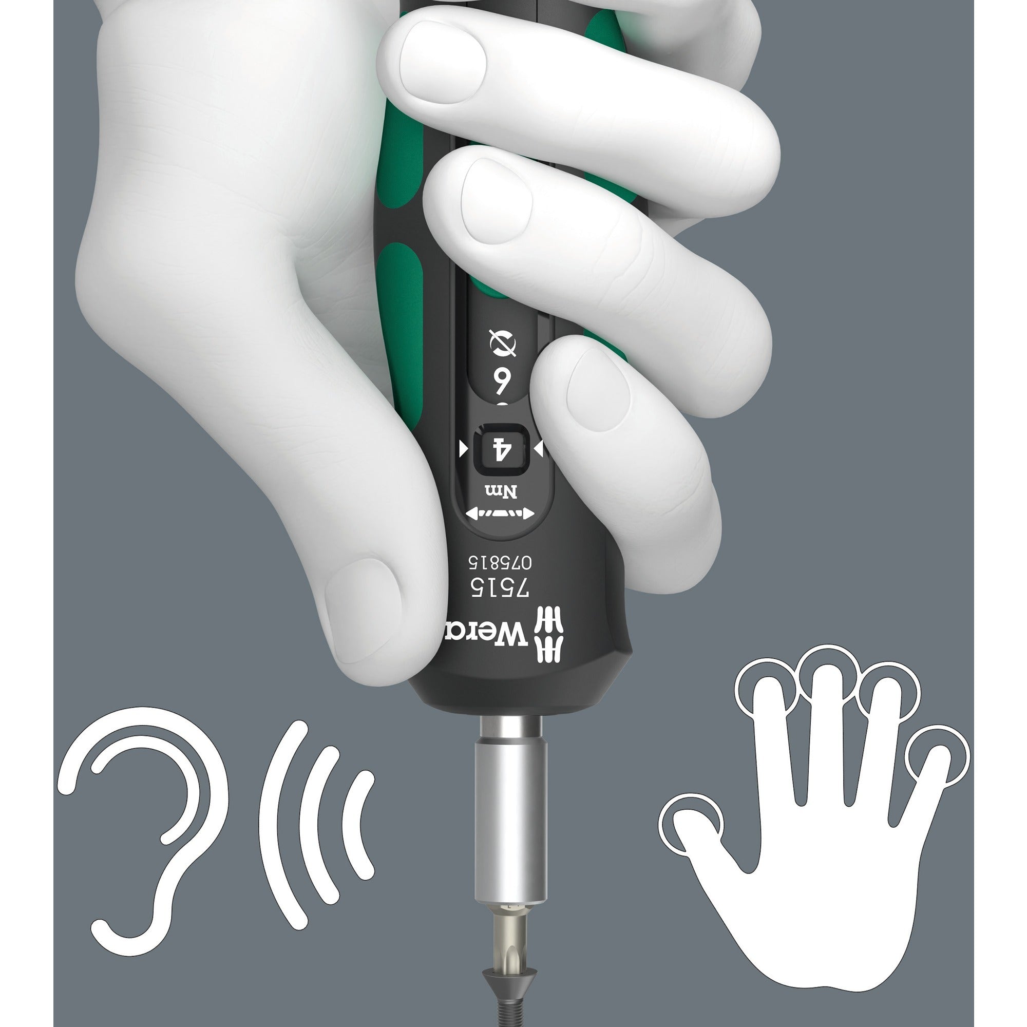 Wera 7515 kraftform safe-torque speed draaimomentschroevendraaier (zwart groen, 2-6 nm)