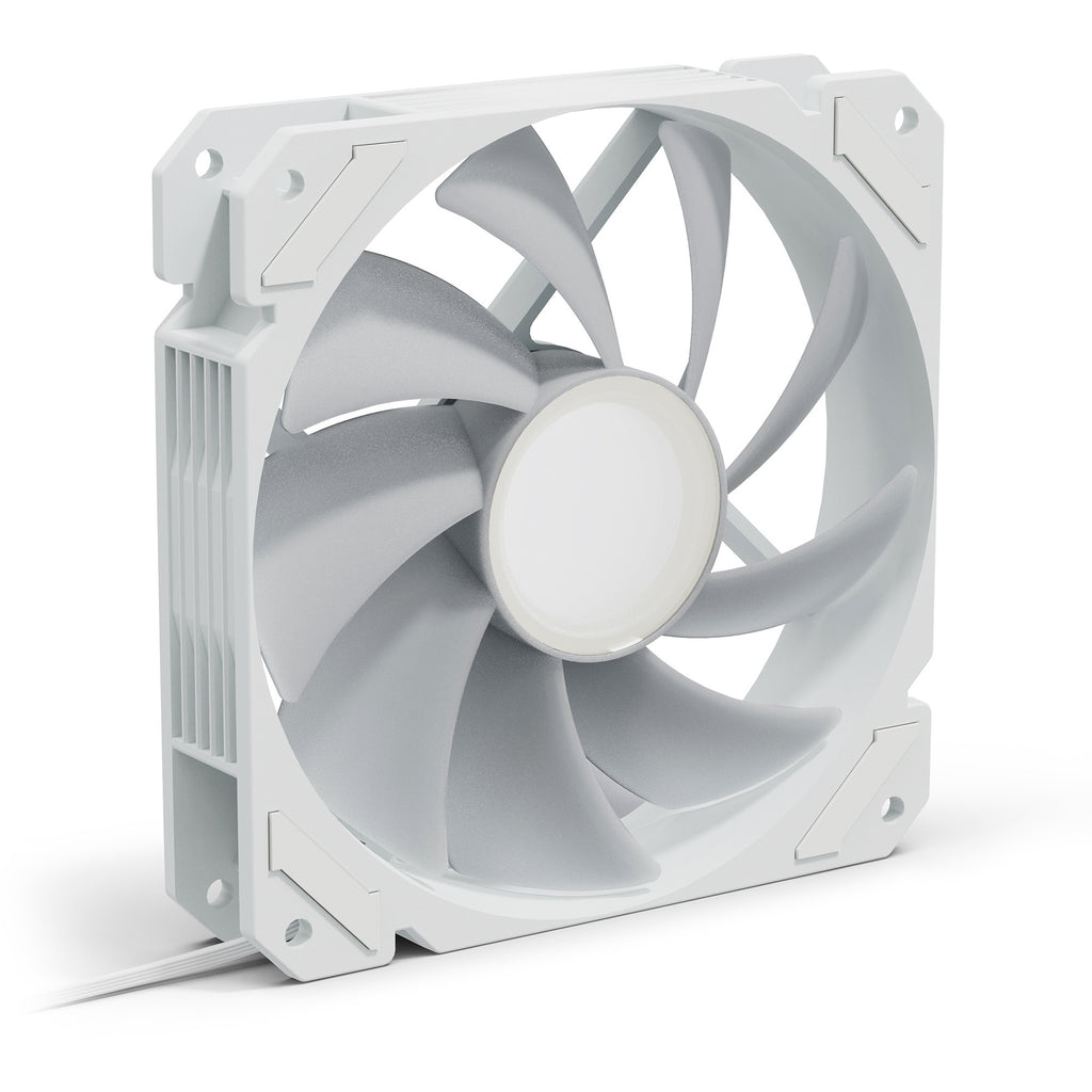Sharkoon shark mirror rgb pwm case fan (wit, 120 x 120 x 25 mm)