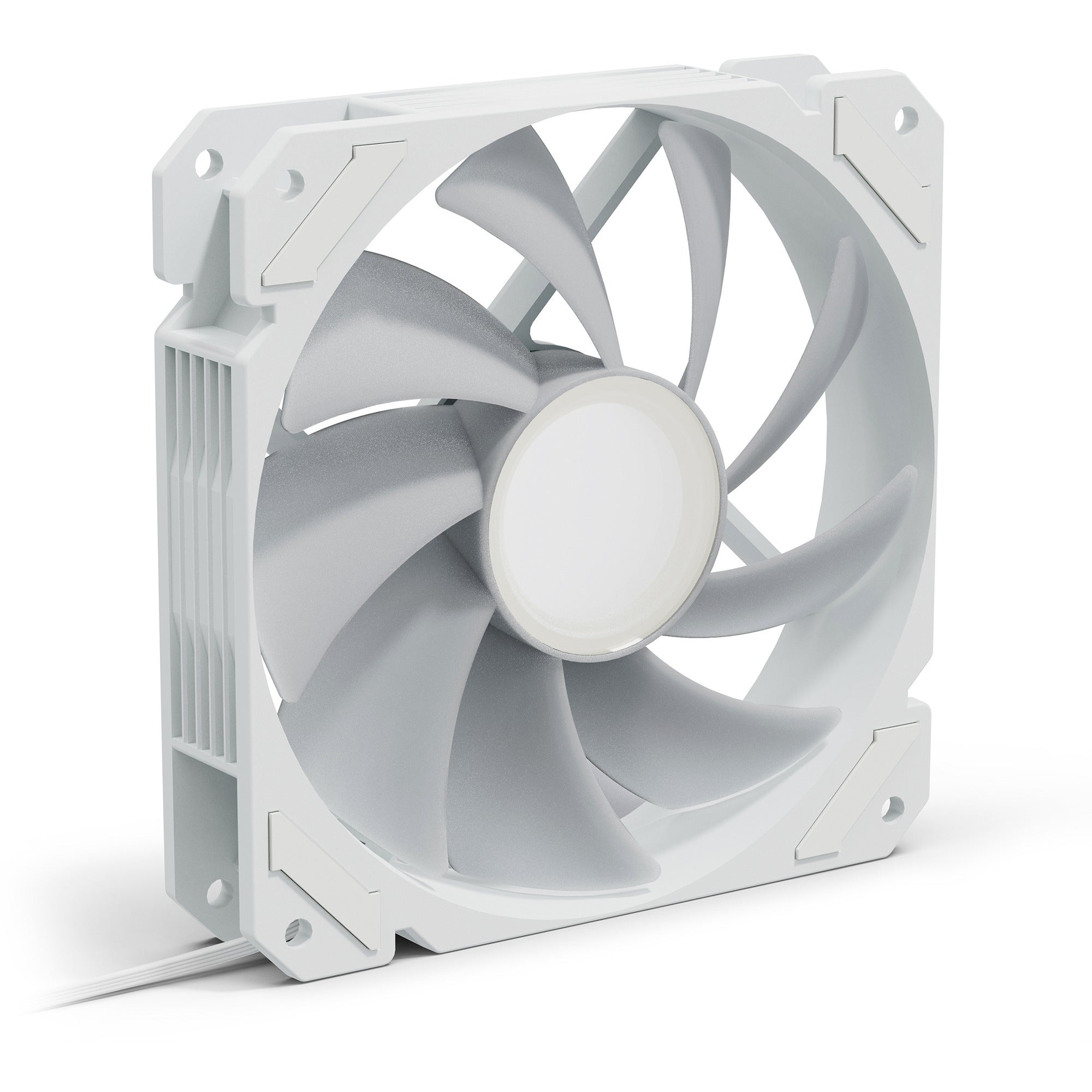Sharkoon shark mirror rgb pwm case fan (wit, 120 x 120 x 25 mm)