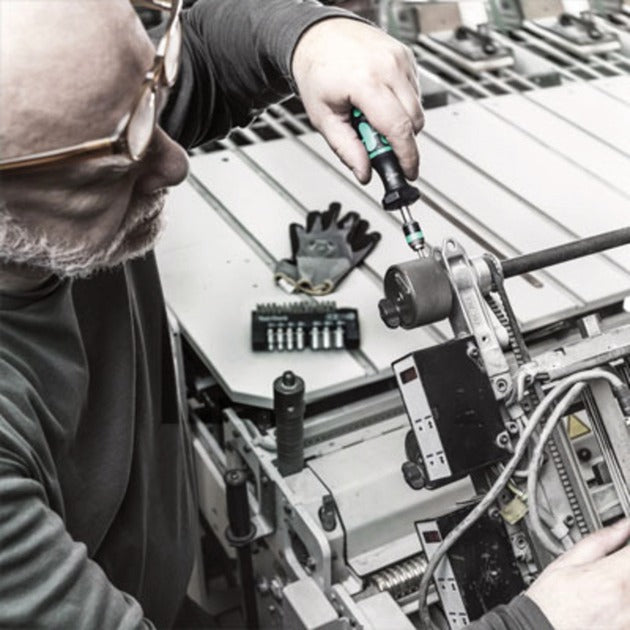 Wera serie 7400 kraftform instelbare momentschroevendraaier draaimomentsleutel (zwart groen, 1.2 tot 3.0 nm, met rapidaptor snelwisselhouder)