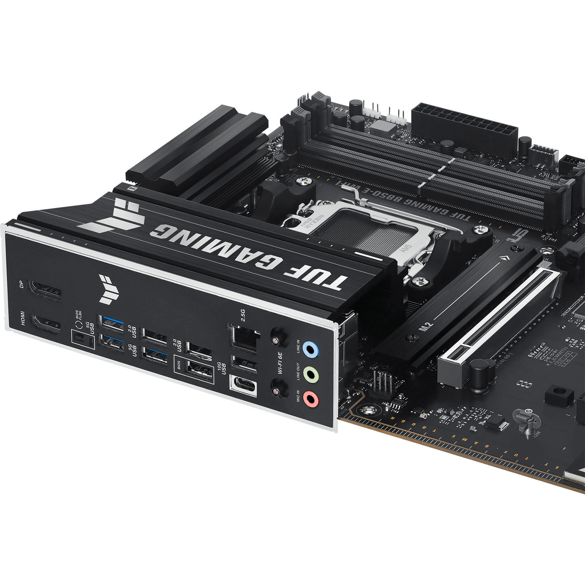 Asus tuf gaming b850-e wifi socket am5 moederbord (zwart, raid, 2.5gb-lan, wi-fi 6e, bt, sound, atx)