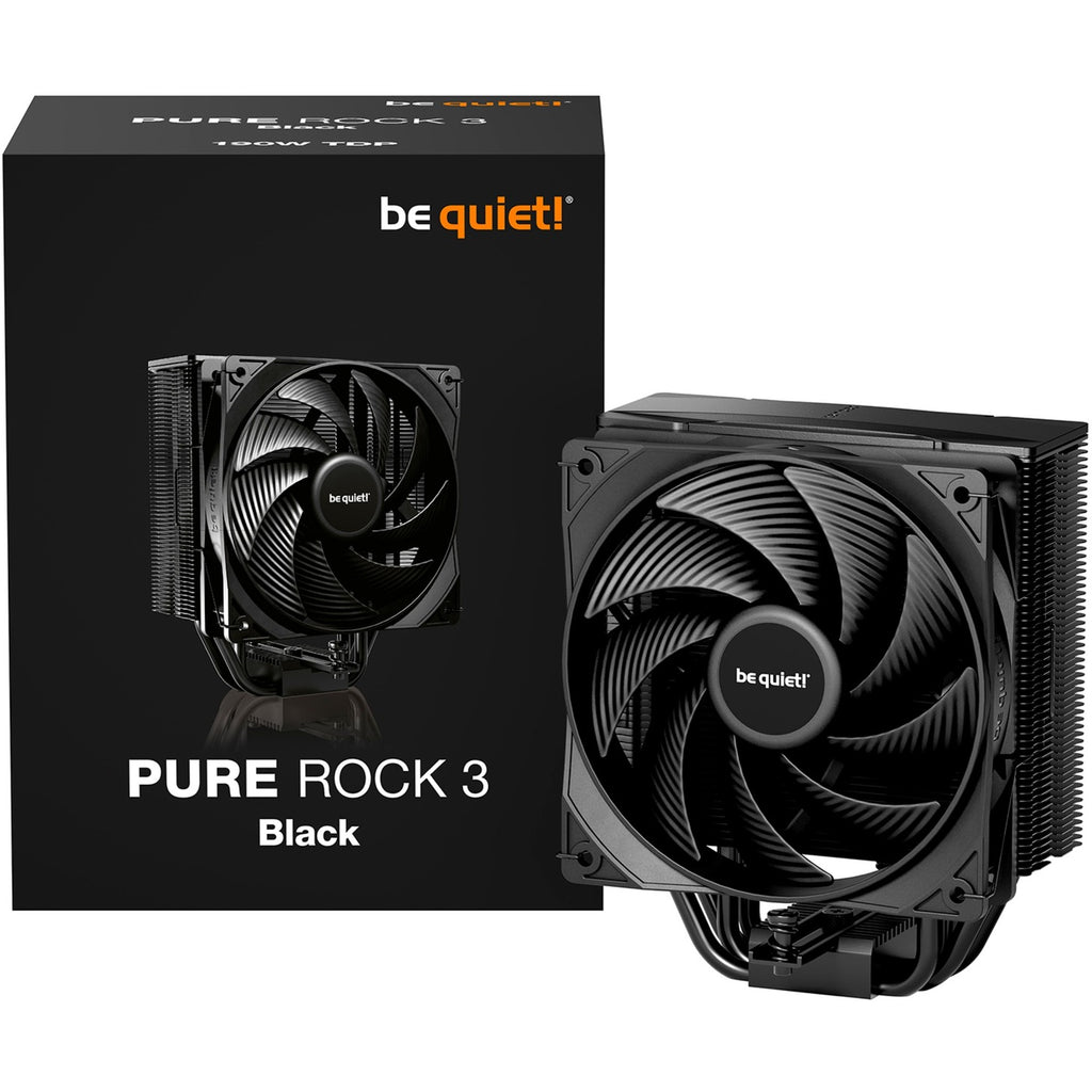 Be quiet! pure rock 3 black cpu-koeler (zwart, 4-pins pwm fan-connector)