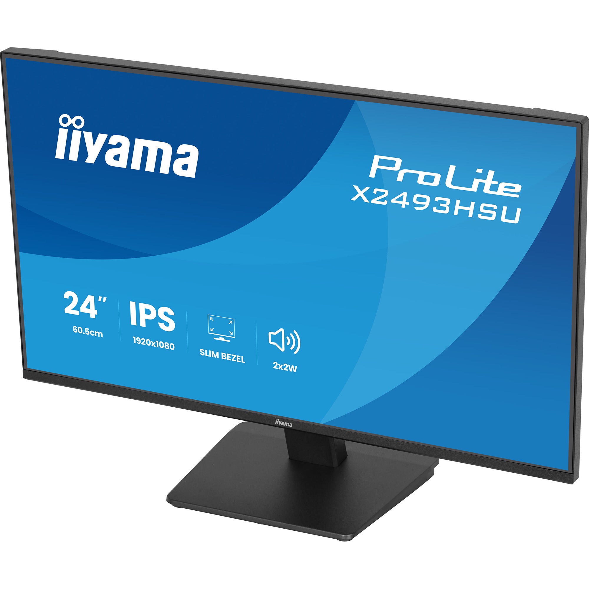 Iiyama prolite x2493hsu-b1 23.8 monitor (zwart (mat), 120 hz, hdmi, displayport, usb, audio)