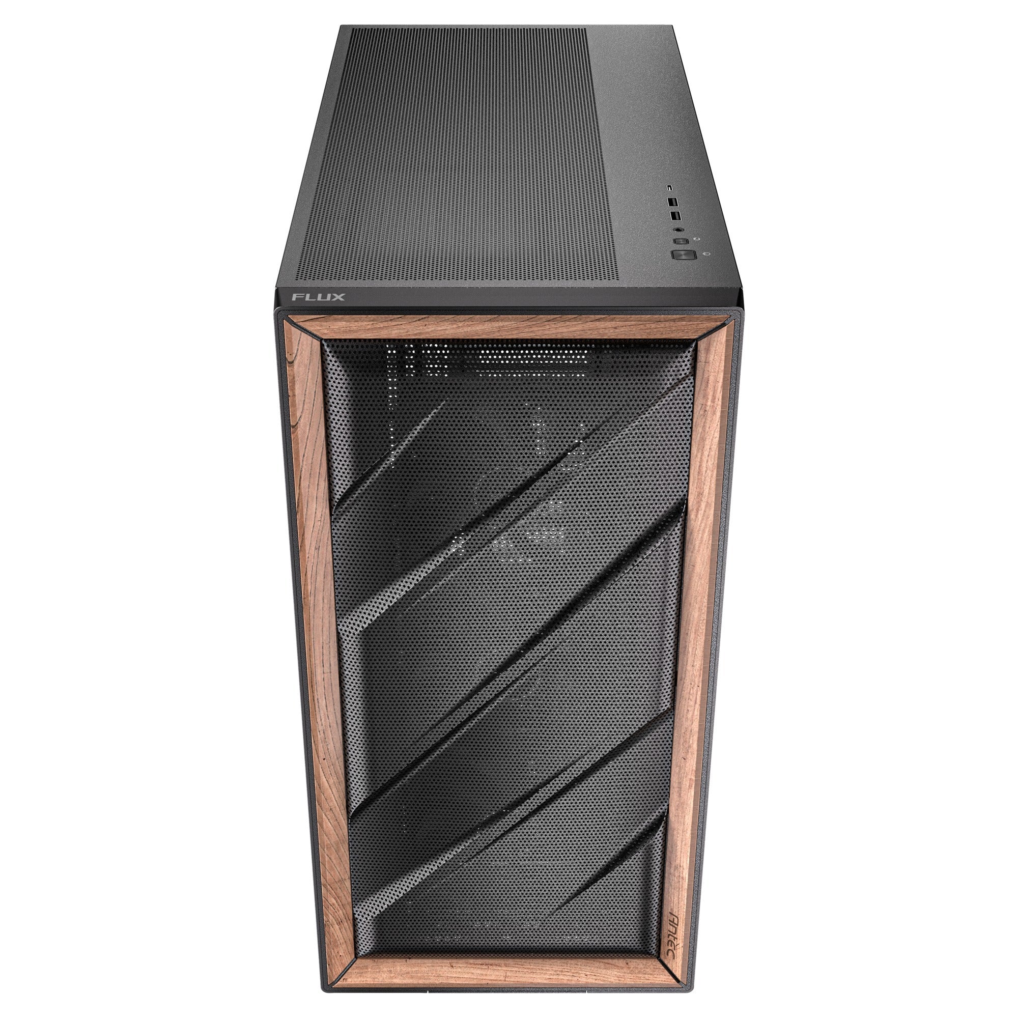 Antec flux midi tower behuizing (zwart | 2x usb-a | 1x usb-c | tempered glass)